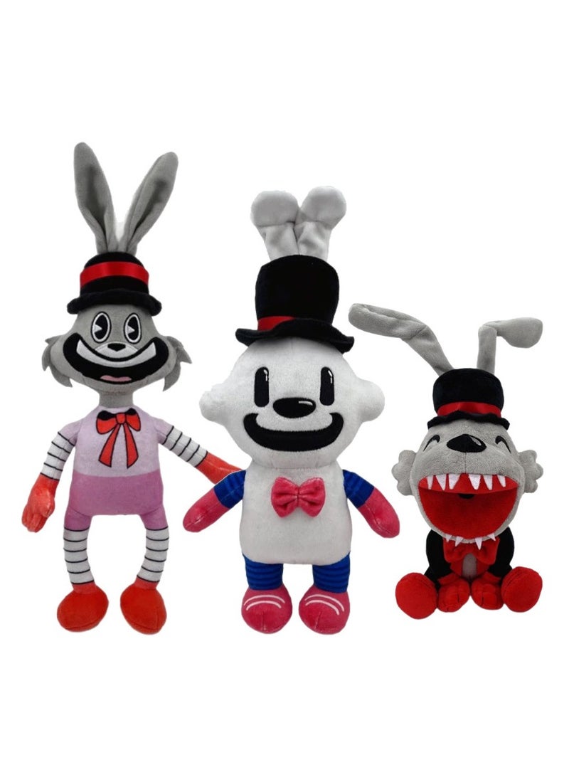 3pcs search for Frankie game merchandise horror rabbit plush toys - Image 1